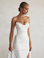 Satin wedding dress