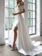 Robe de mariée droite satin