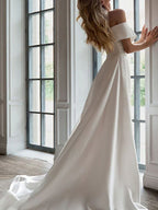 Robe de mariée droite satin