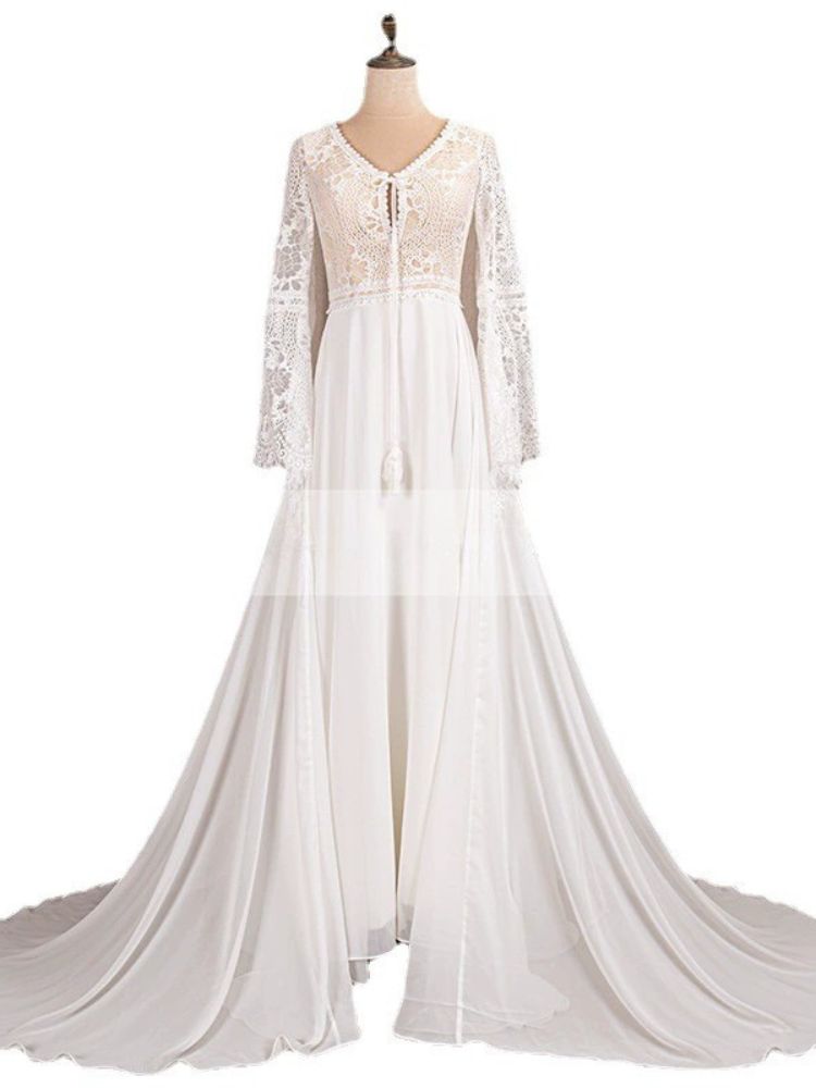 Robe de mariée satin et dentelle