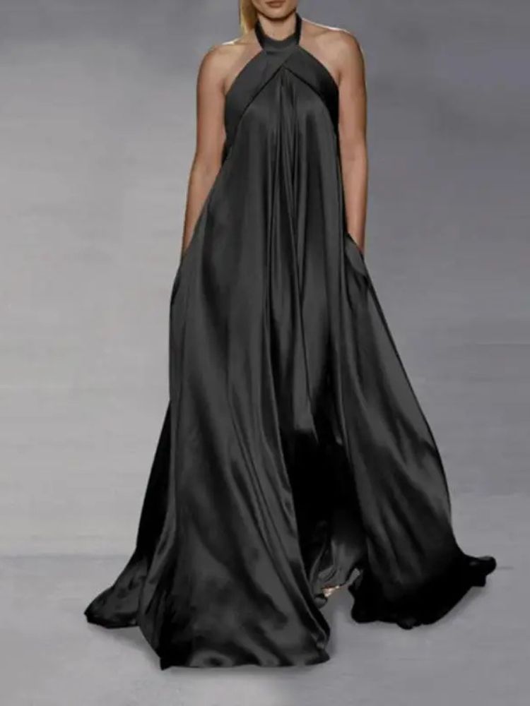 Robe de soirée longue satin