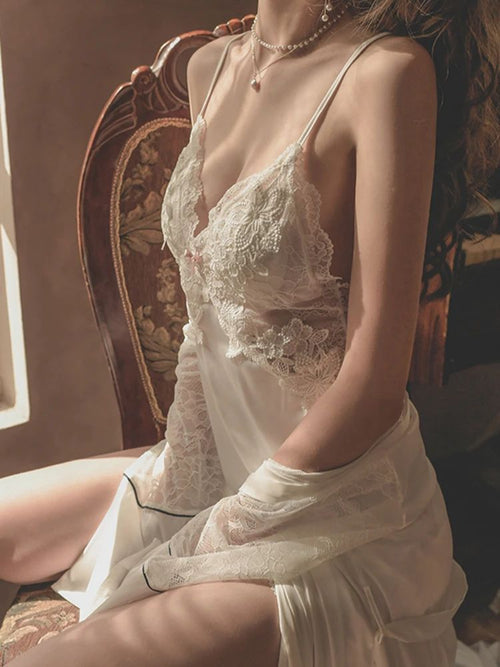 Robe nuisette en satin