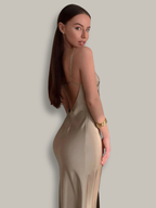 Sexy satin dress