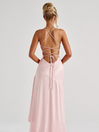 Robe satin terracotta