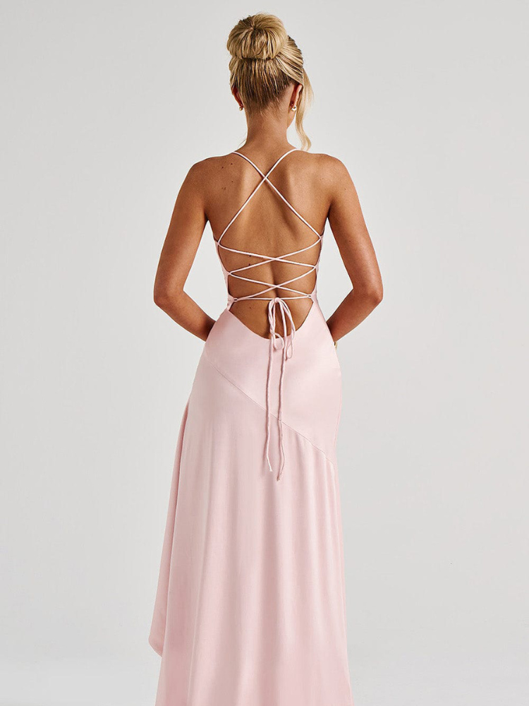 Robe satin terracotta