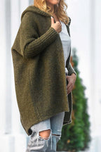 Gilet à capuche oversize Roseann pour femme – Mélange de coton doux
