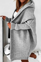 Gilet à capuche oversize Roseann pour femme – Mélange de coton doux