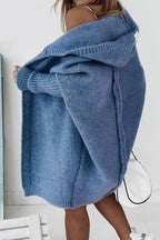 Gilet à capuche oversize Roseann pour femme – Mélange de coton doux