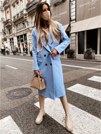 ANNA - Manteau en laine avec boutons pour l'hiver
