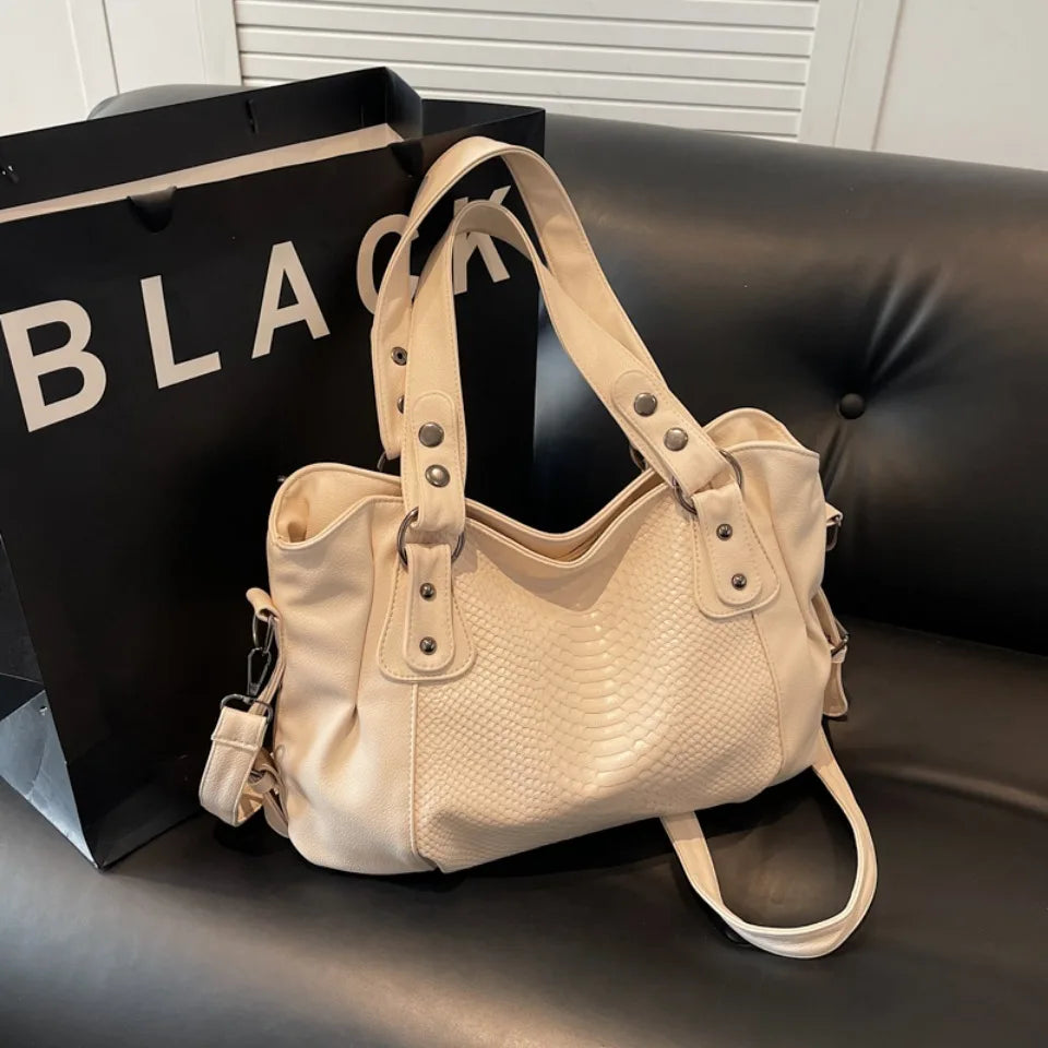 RUBI - Sac à Main de Cours de Luxe en Cuir Écaillé