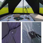 Tente de camping pop-up avec abri solaire