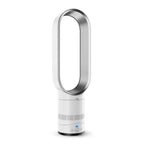 Ventilateur sans pales blanc moderne, design ovale élégant, technologie avancée, idéal pour rafraîchir les espaces intérieurs avec efficacité.