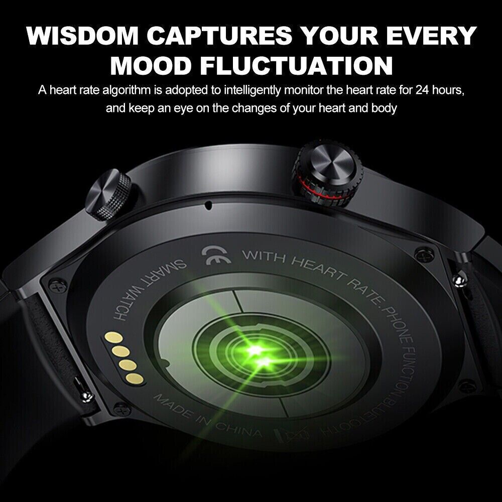 Smartwatch Santé Moniteur de fréquence cardiaque ECG Traceur de tension artérielle Fitness