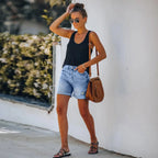 Mila - Short en jean taille haute