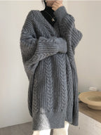 Comfortable Long Wool Women's Cardigan