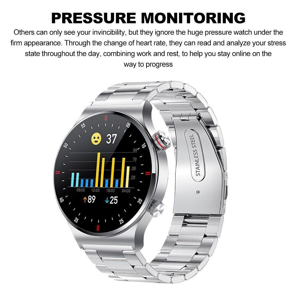 Smartwatch Santé Moniteur de fréquence cardiaque ECG Traceur de tension artérielle Fitness