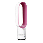 Ventilateur sans pales blanc et rose, design moderne, technologie innovante, refroidissement efficace, intérieur élégant, maison, bureau.
