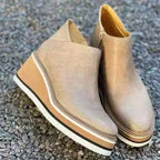 Bottines zippées à plateau pour femmes