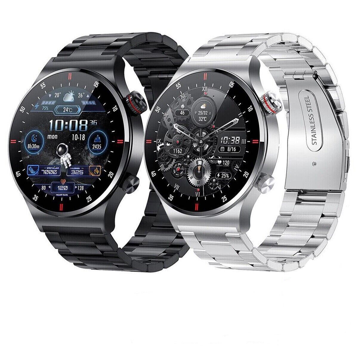 Smartwatch Santé Moniteur de fréquence cardiaque ECG Traceur de tension artérielle Fitness