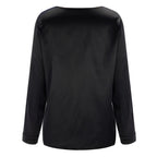 Satin Shirt with Deep V-Neck - Autumn Edition