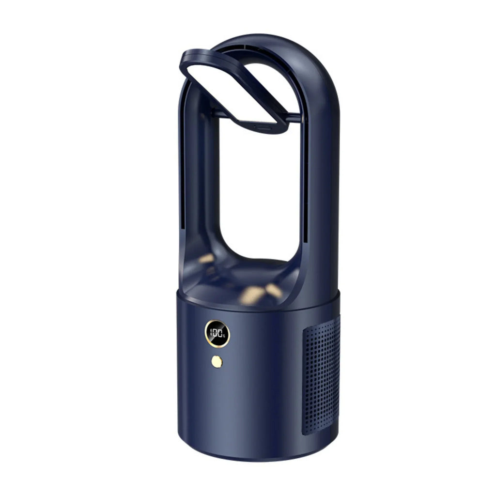 Bladeless Ventilateur de table avec LED & USB - Silencieux, sûr & sans fil