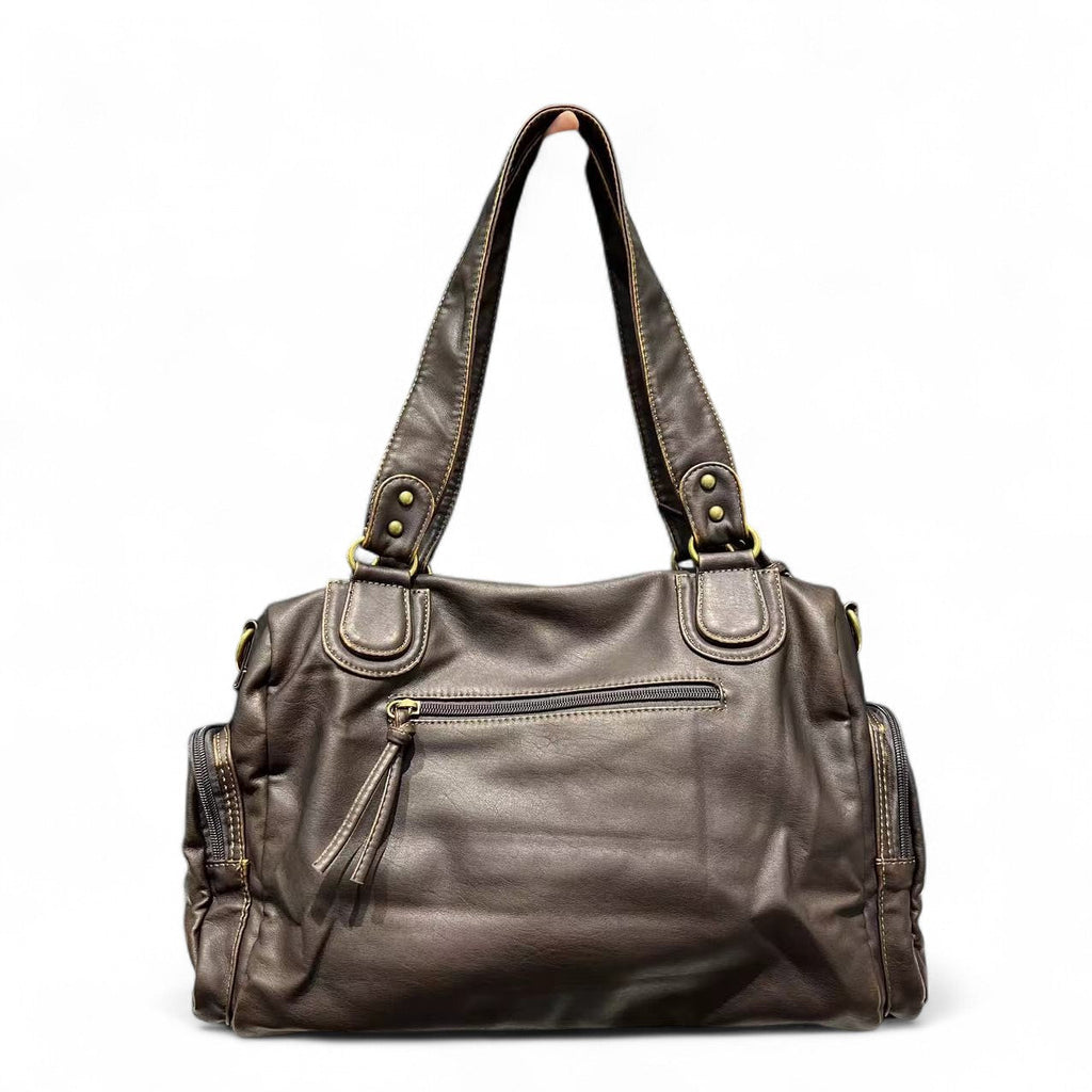 LILIA - Sac à Main en Cuir Vintage Multi-poches