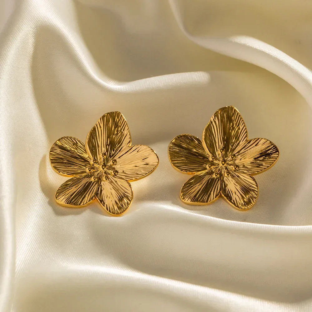 Juliette – Boucles d'oreilles Fleur Vintage en or