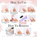 Set d'autocollants pour ongles en gel avec lampe UV