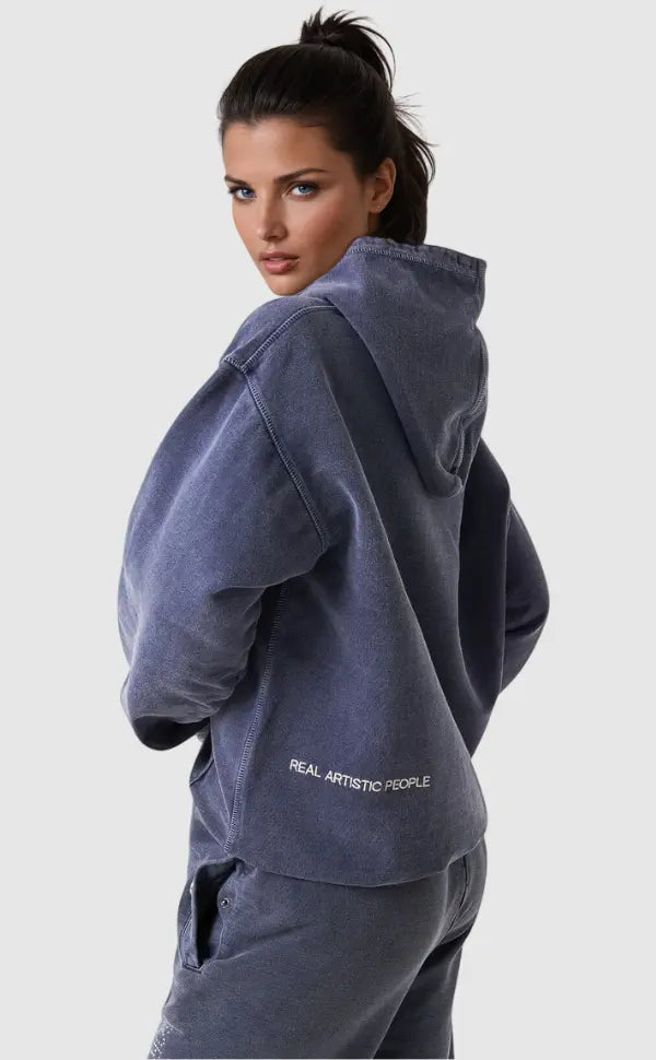 Blue Hoodie with "For the Culture" Print