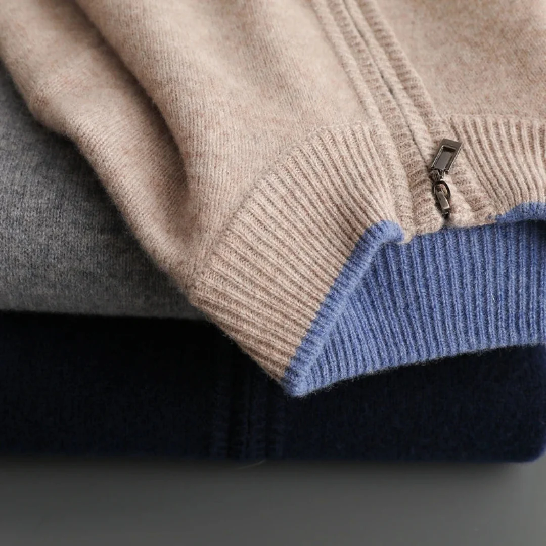 Cardigan classique en laine pour hommes