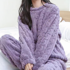 Women's warm fleece pajamas