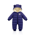 Grenouillère d'hiver pour bébé, chaude et confortable, avec oreilles