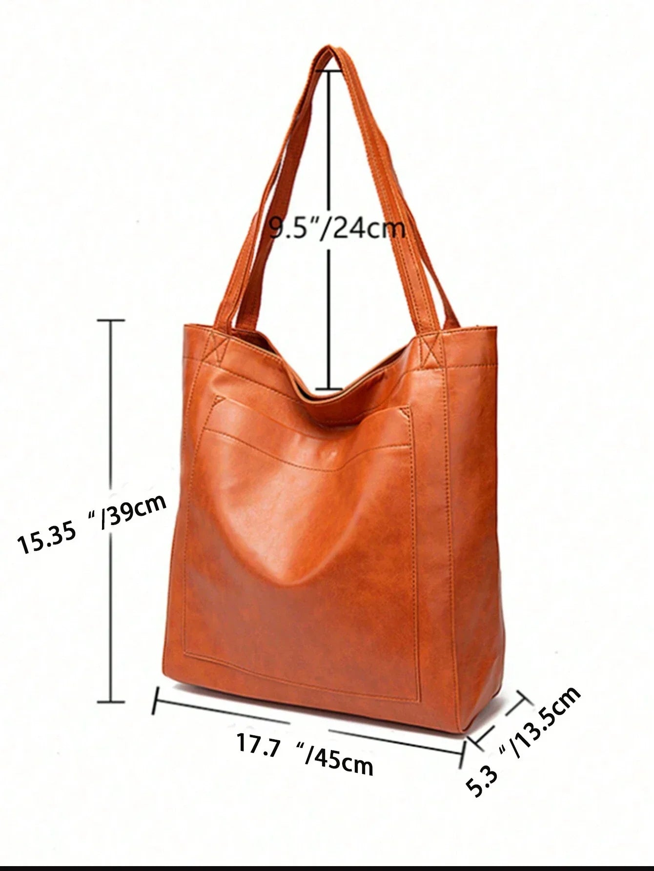 Sac de style vintage de grande capacité avec lanière amovible