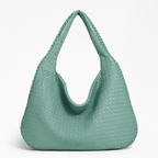 Teal Woven shopping bag