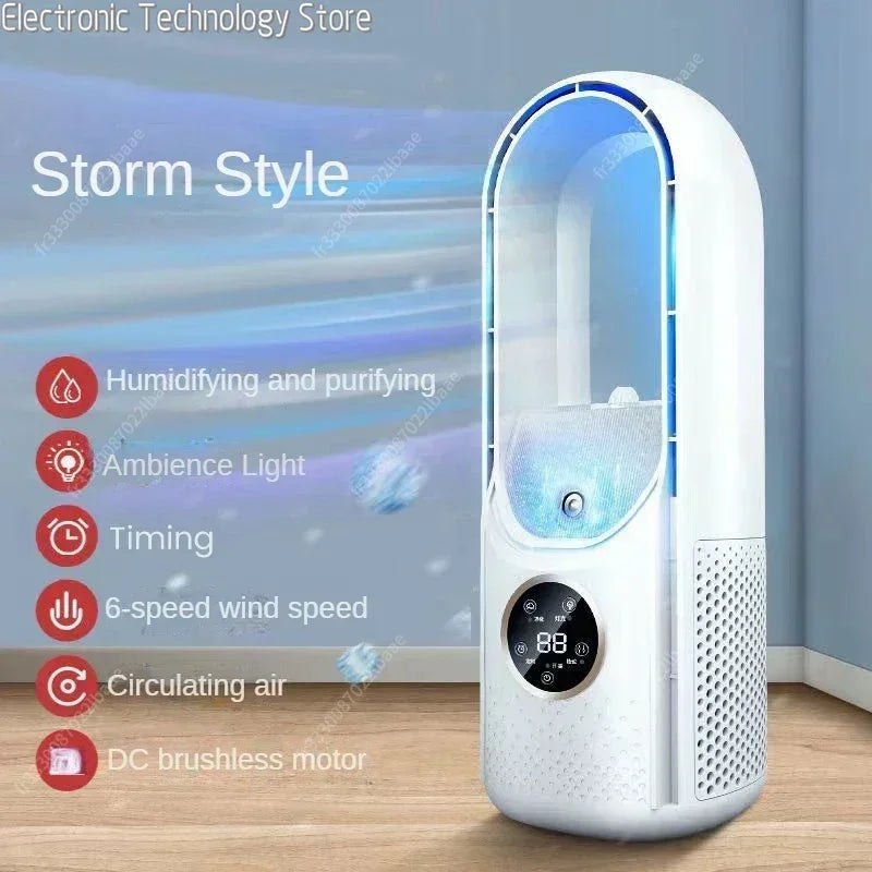 CoolMist 3-in-1 Bladeless Fan & Air Purifier - Silent, with UV & Ionizer