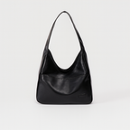 Black faux leather bag