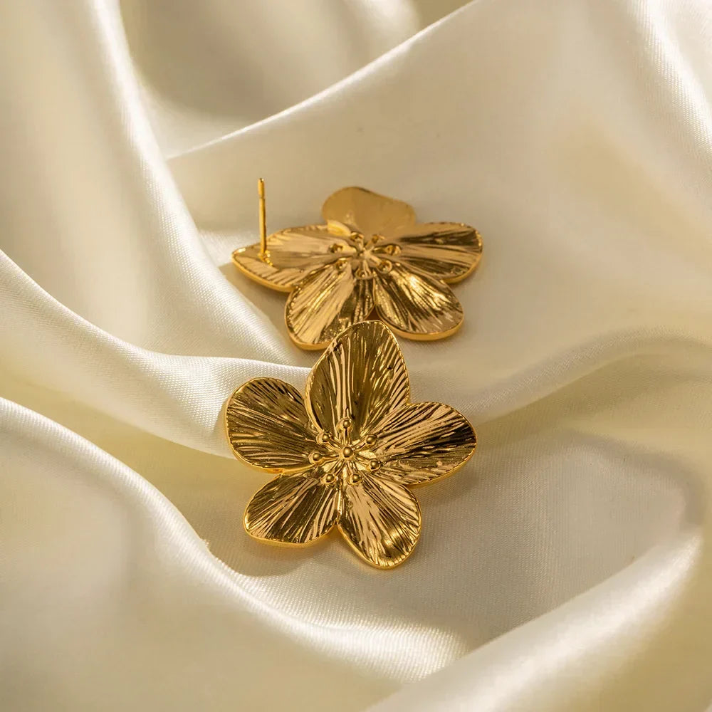 Juliette – Boucles d'oreilles Fleur Vintage en or