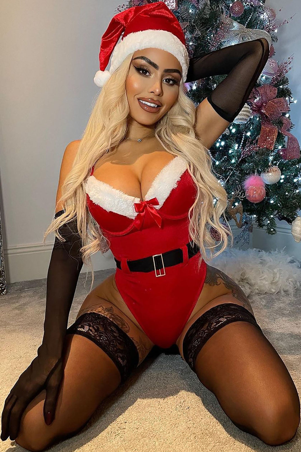 Ensemble Teddy 2 Pièces Santa Honey - Rouge