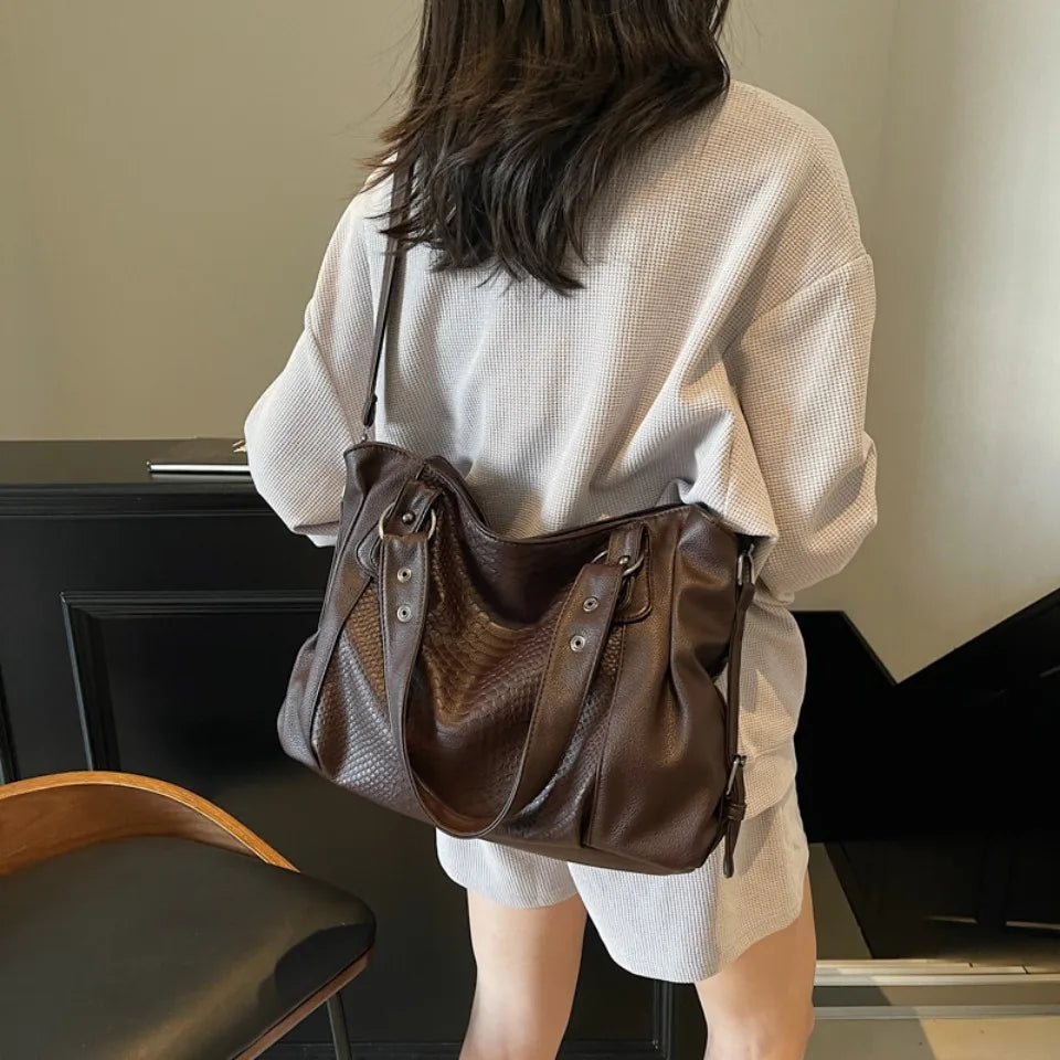 RUBI - Sac à Main de Cours de Luxe en Cuir Écaillé