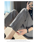 Tweed - High-waisted wool pencil trousers