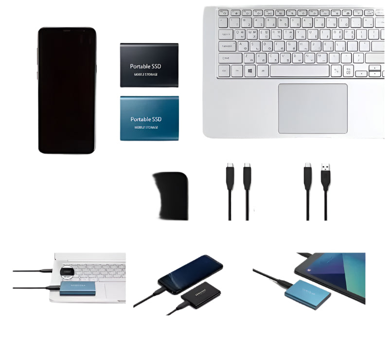 SSD externe Speedora Ultra | USB 3.1 Type-C | Jusqu'à 1 000 Mo/s | 500 Go / 1 To / 2 To | Compact et résistant aux chocs