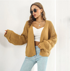 Luxurious warm long-sleeved women's sweater