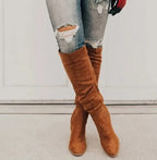 Bottes Hautes en Daim Ultra-Confortables - Élégance Automnale Assurée