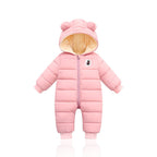 Grenouillère d'hiver pour bébé, chaude et confortable, avec oreilles