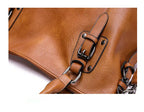 ERATO - Sac à main vintage en cuir souple de grande capacité avec bandoulière