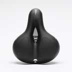 White Ergonomic bicycle saddle