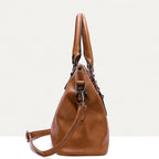 ERATO - Sac à main vintage en cuir souple de grande capacité avec bandoulière