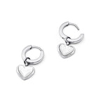 White Quartz Huggie Hoop Earrings