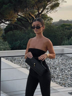 Luna - Sac à main tissé de luxe avec fermeture en or
