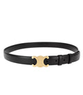 Ceinture en Cuir Noir avec Boucle Dorée | Élégance et Polyvalence pour Toutes les Occasions
